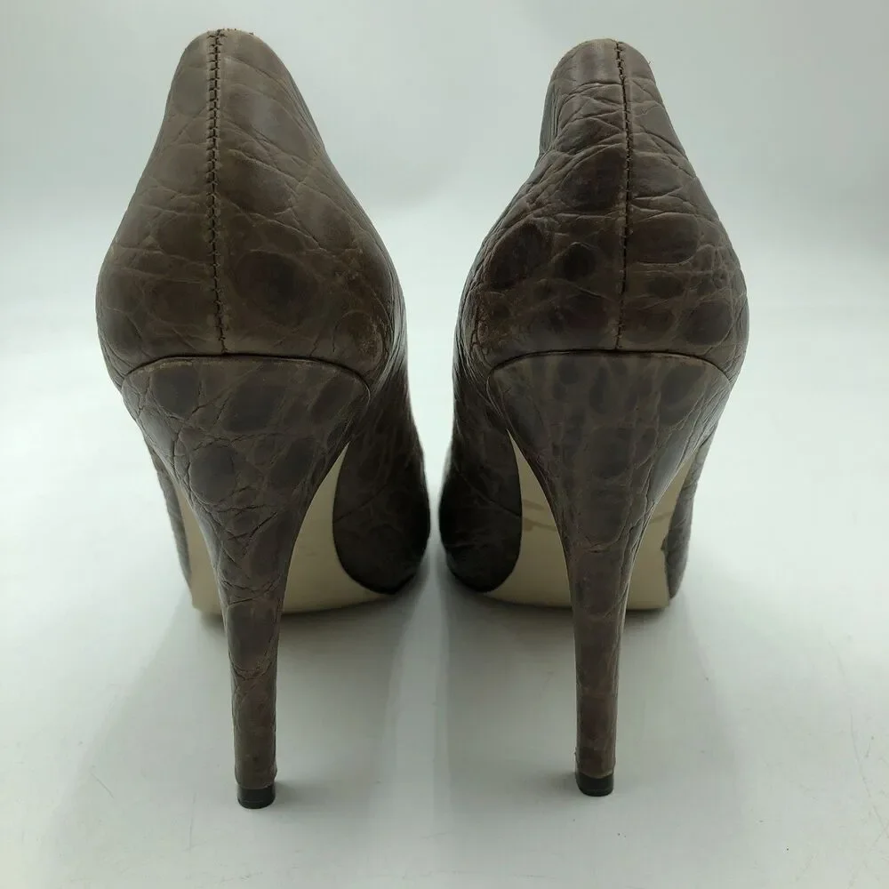 Marc Fisher Claire Heels Crocodile Print, Size 8.5